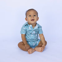 Westside blue  Collared Jumpsuit