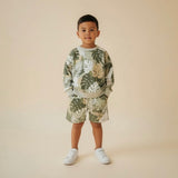 Boy's Tropical Monstera Shorts