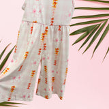 Pink Plumeria Palaka Tie Jumpsuit