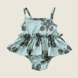 Green Aina Quilt Thin strap Onesie