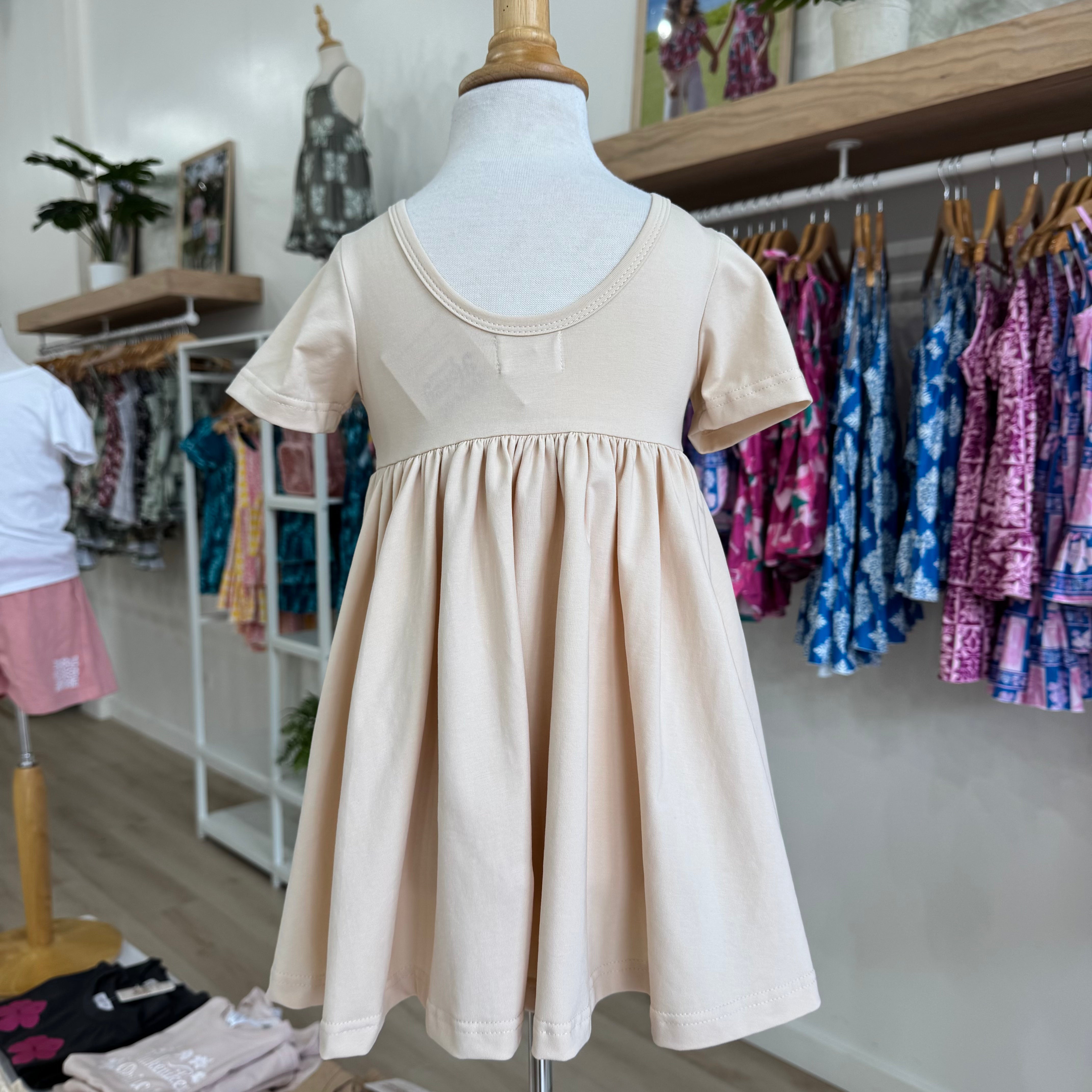 Cheetah Quilt Cream Dress