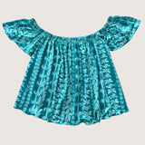 Teal Lei Baby Doll Top