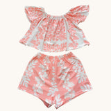 Pink/White Hibiscus Quilt Halia Set
