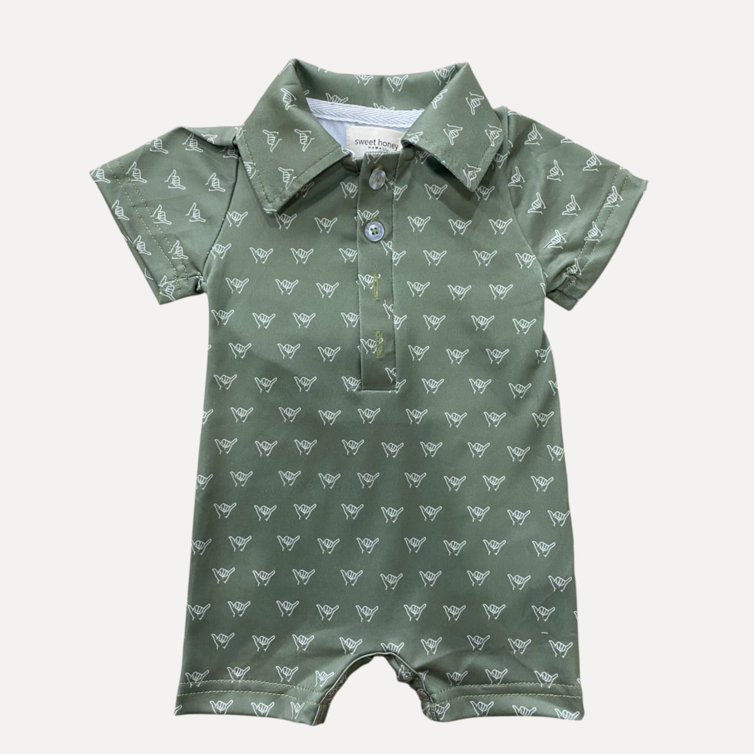 Green Shaka Collared Jumpsuit