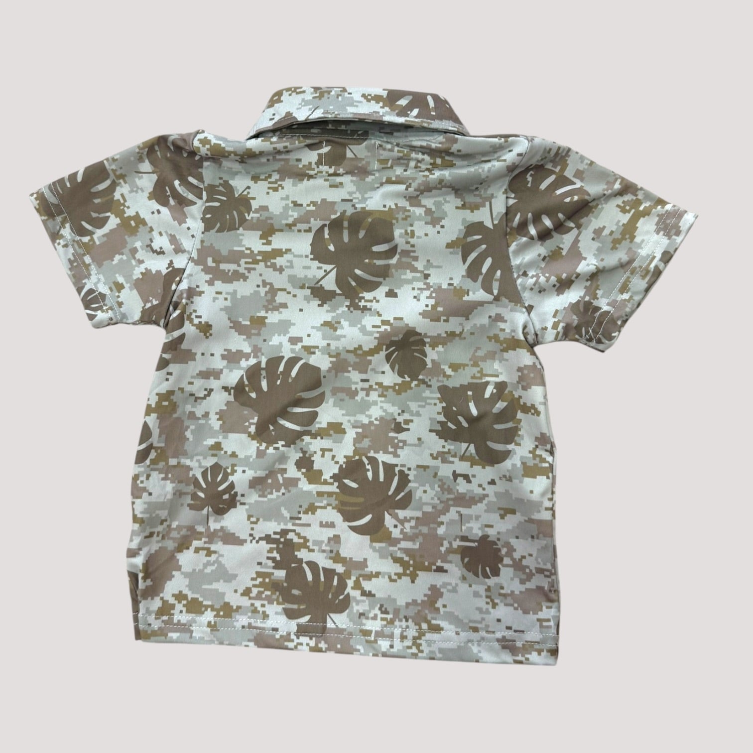 Digital Camo Monstera collared shirt