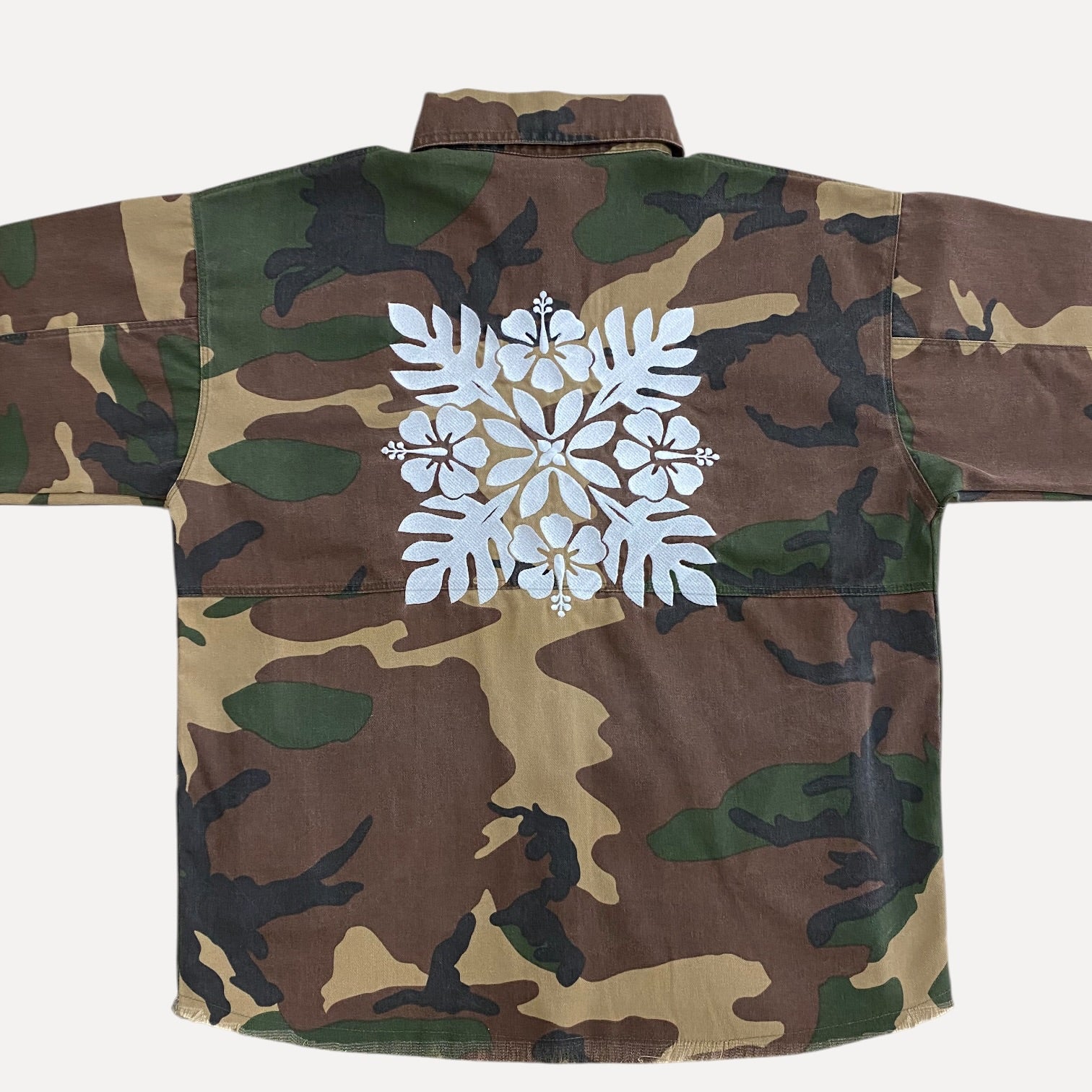 Women's Quilt Camo Denim Jacket