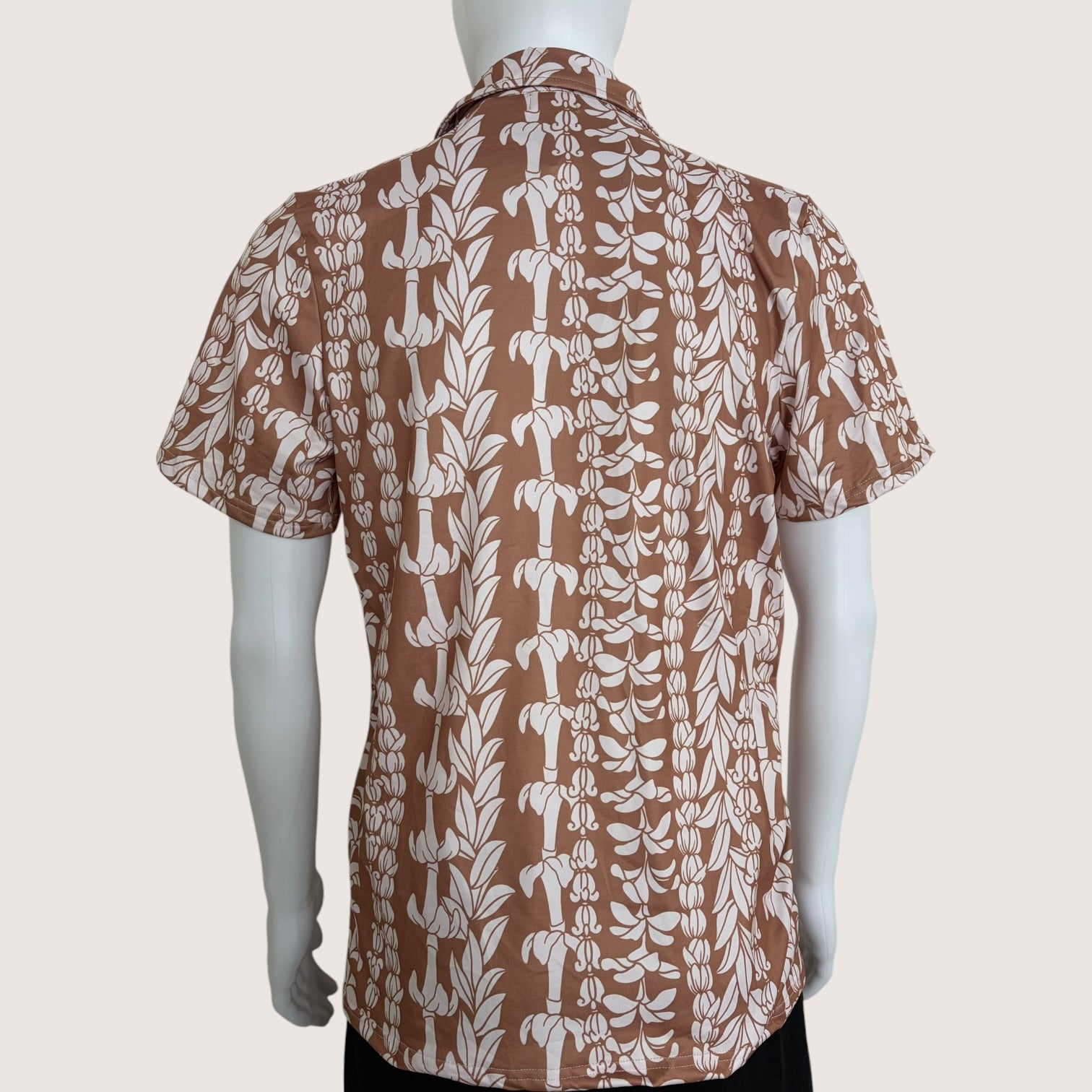 Brown Lei Men's collared Shirt