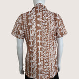 Brown Lei Men's collared Shirt