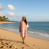 Adult Cheetah Hibiscus Hooded Towel - Sweet Sweet Honey Hawaii