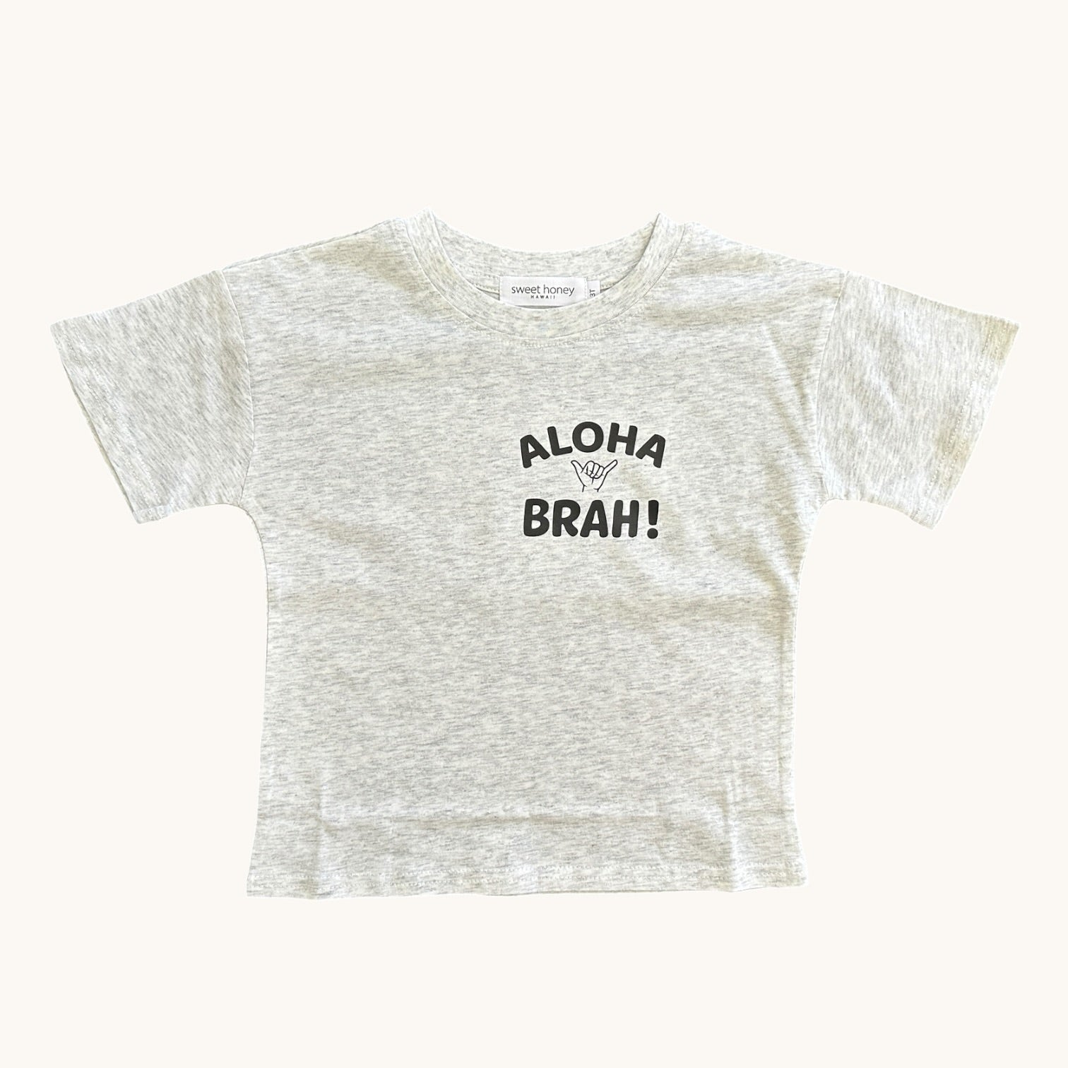 Aloha Brah Light grey Tee - Sweet Sweet Honey Hawaii