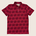 Berry Hibiscus Mens Collared Shirt - Sweet Sweet Honey Hawaii