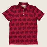 Berry Hibiscus Mens Collared Shirt - Sweet Sweet Honey Hawaii