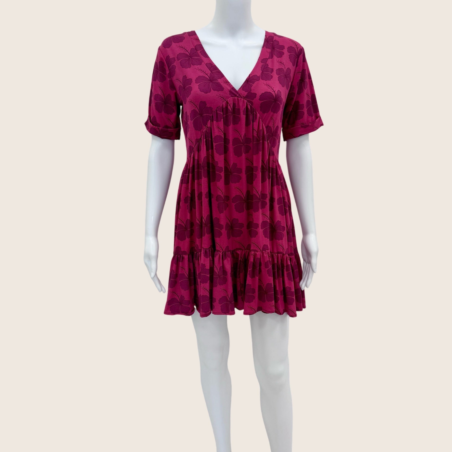 Berry Hibiscus Women's Sammy Dress - Sweet Sweet Honey Hawaii