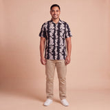 Black Mauna lani Mens's collared Shirt - Sweet Sweet Honey Hawaii