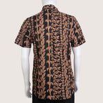 Black/Brown Lei Men's collared Shirt - Sweet Sweet Honey Hawaii