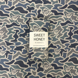 Blue Camo Shaka Swaddle Blanket - Sweet Sweet Honey Hawaii