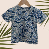 Blue Camo Shaka T-shirt - Sweet Sweet Honey Hawaii