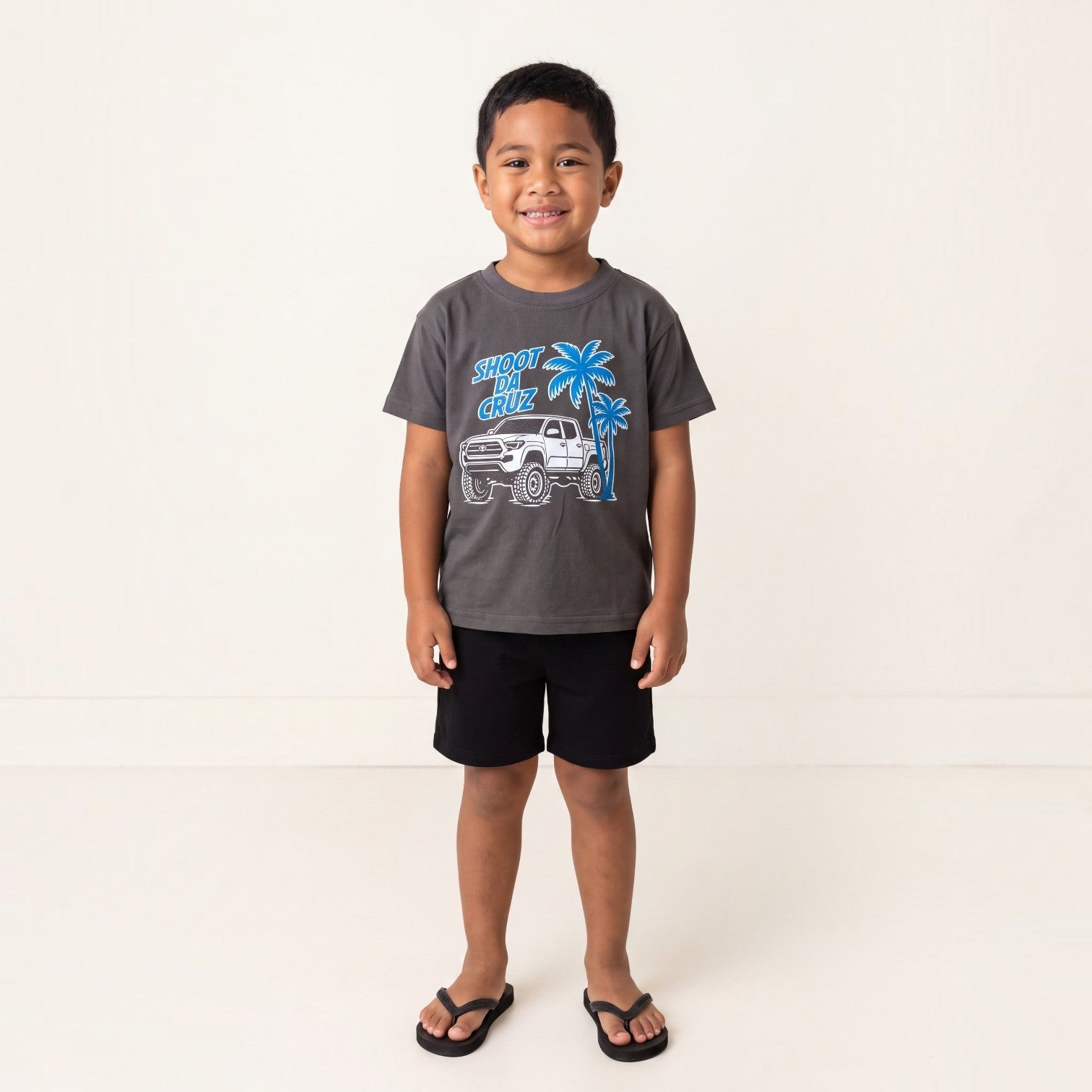 Blue Shoot Da Cruz Dark Grey Tee - Sweet Sweet Honey Hawaii