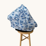Blue Tropical Kapa Seat Cover - Sweet Sweet Honey Hawaii