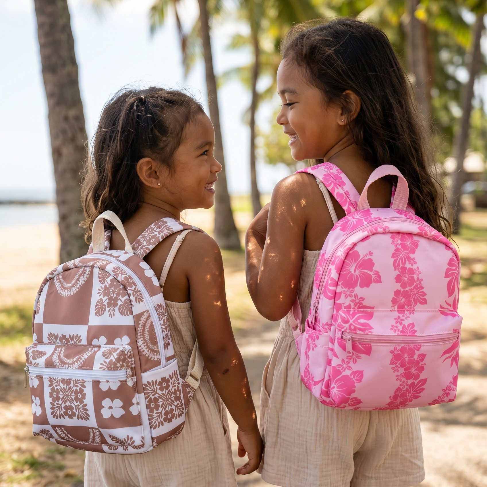 Brown Ho'opili Mini Backpack - Sweet Sweet Honey Hawaii