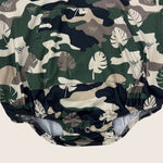 Camo Monstera Long sleeve Hooded Onesie - Sweet Sweet Honey Hawaii