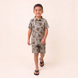 Digital Camo Monstera collared shirt