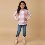Cheetah Hibiscus Dri Fit hooded Long sleeve - Sweet Sweet Honey Hawaii