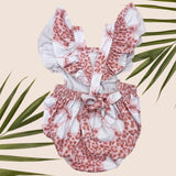 Cheetah Hibiscus Flutter Xback Onesie - Sweet Sweet Honey Hawaii