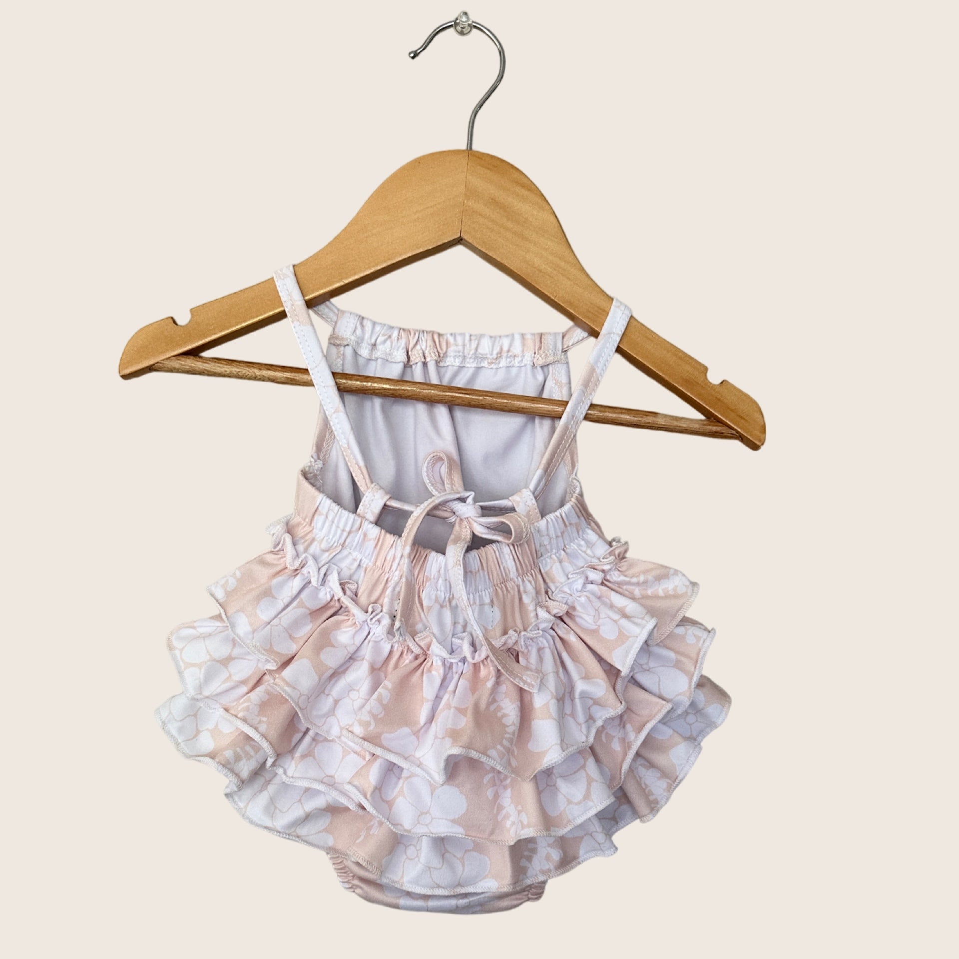 Cream Puakenikeni Ruffled Halter Romper - Sweet Sweet Honey Hawaii