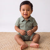 Green Shaka Collared Jumpsuit