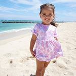 Dusty Pink Palm Peplum Set - Sweet Sweet Honey Hawaii