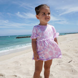 Dusty Pink Palm Peplum Set - Sweet Sweet Honey Hawaii