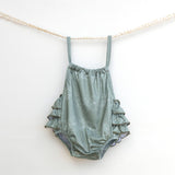 Gardenia Olive Ruffle Halter Romper - Sweet Sweet Honey Hawaii