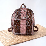 Hibiscus Quilt/leopard toddler Backpack - Sweet Sweet Honey Hawaii