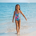 Island Blush/Tropical Muse Peek-a-Boo reversible Swimsuit - Sweet Sweet Honey Hawaii