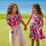 Island Pink Hibiscus Baby Doll Top - Sweet Sweet Honey Hawaii