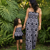 Kid's Ho'opili Black Ka'a Tube Top - Sweet Sweet Honey Hawaii
