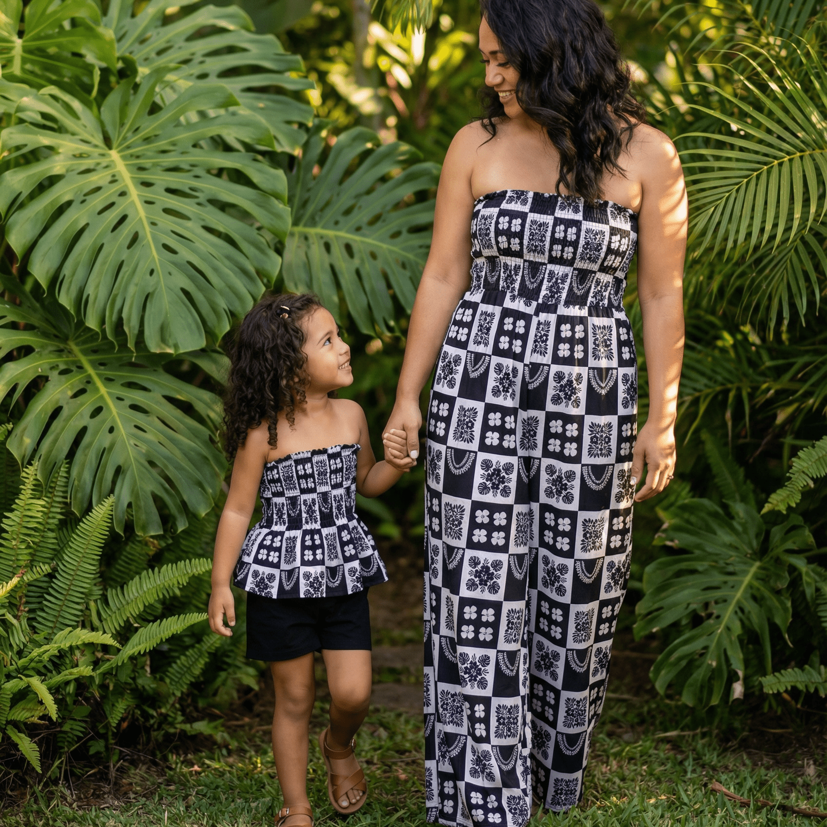 Kid's Ho'opili Black Ka'a Tube Top - Sweet Sweet Honey Hawaii