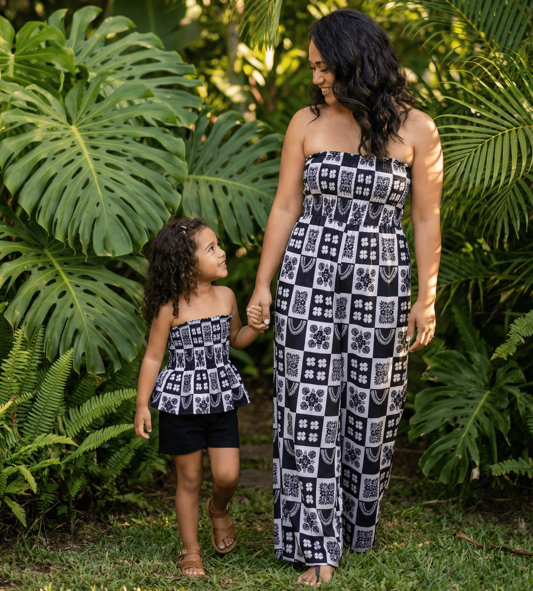 Kid's Ho'opili Black Ka'a Tube Top - Sweet Sweet Honey Hawaii