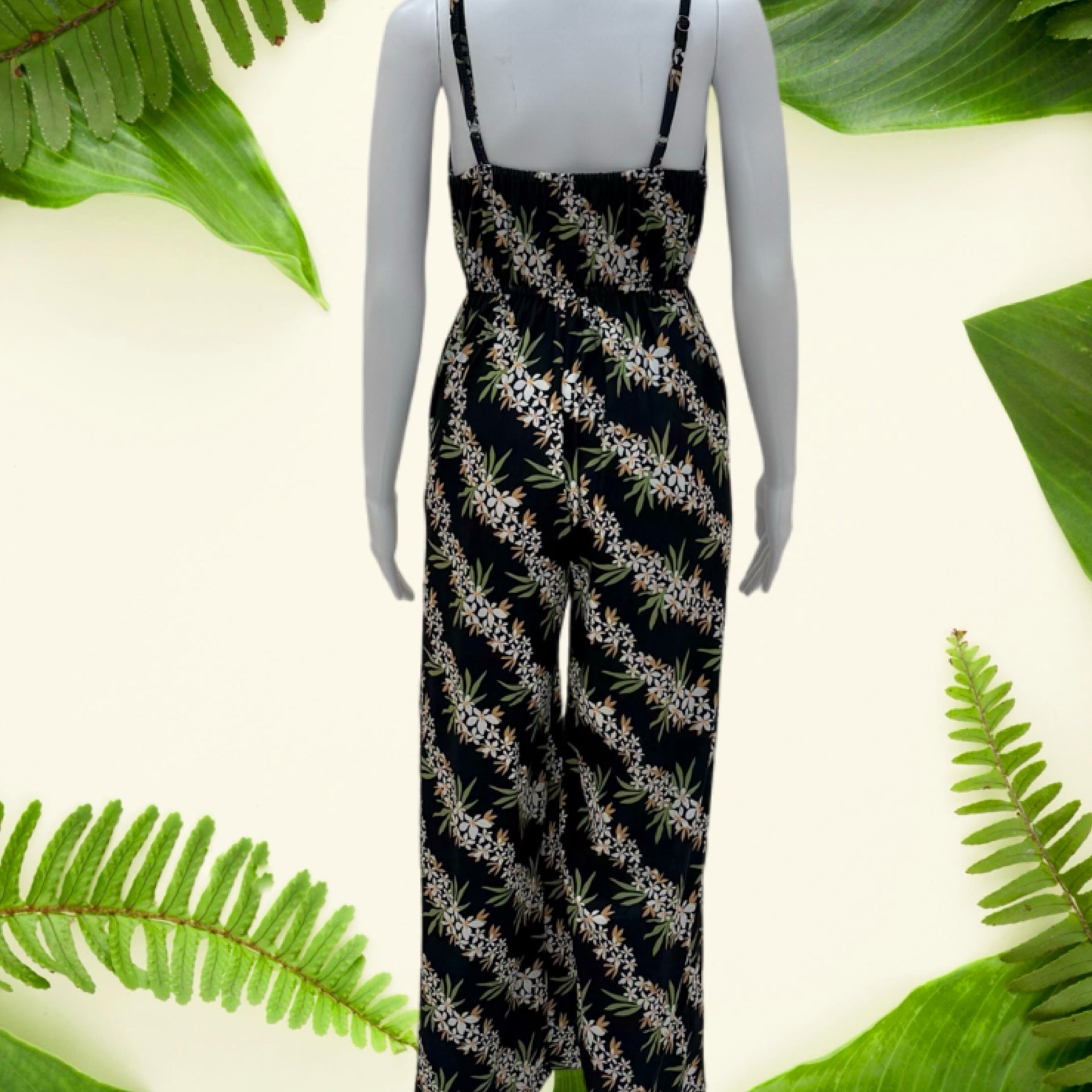 Lei Hiwa Black Women's Tiffany Jumpsuit - Sweet Sweet Honey Hawaii