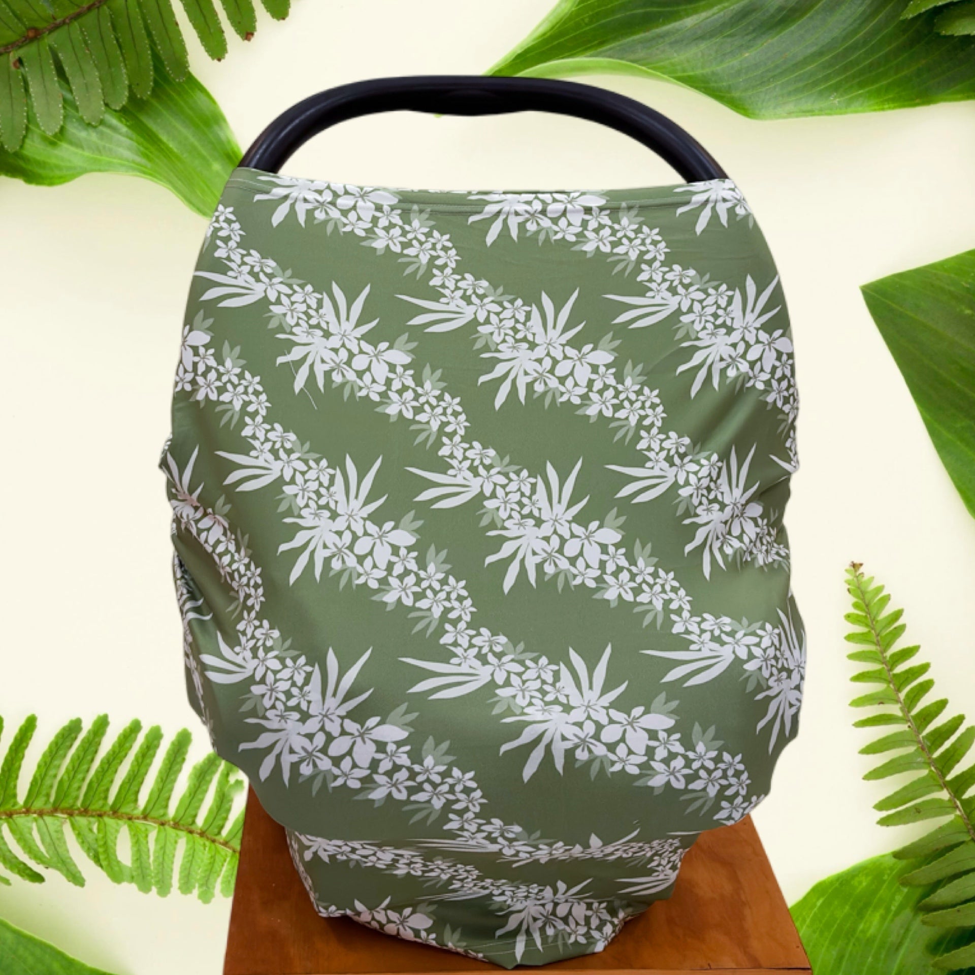Lei Hiwa Green Car Seat Cover - Sweet Sweet Honey Hawaii