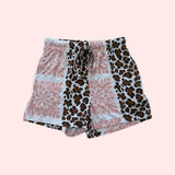 Leopard Hibiscus Girls Shorts - Sweet Sweet Honey Hawaii