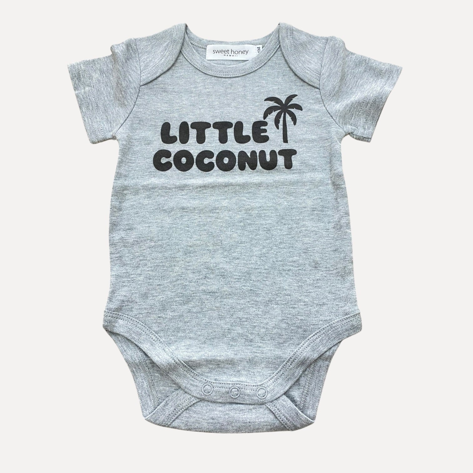 Little Coconut Grey Onesie - Sweet Sweet Honey Hawaii
