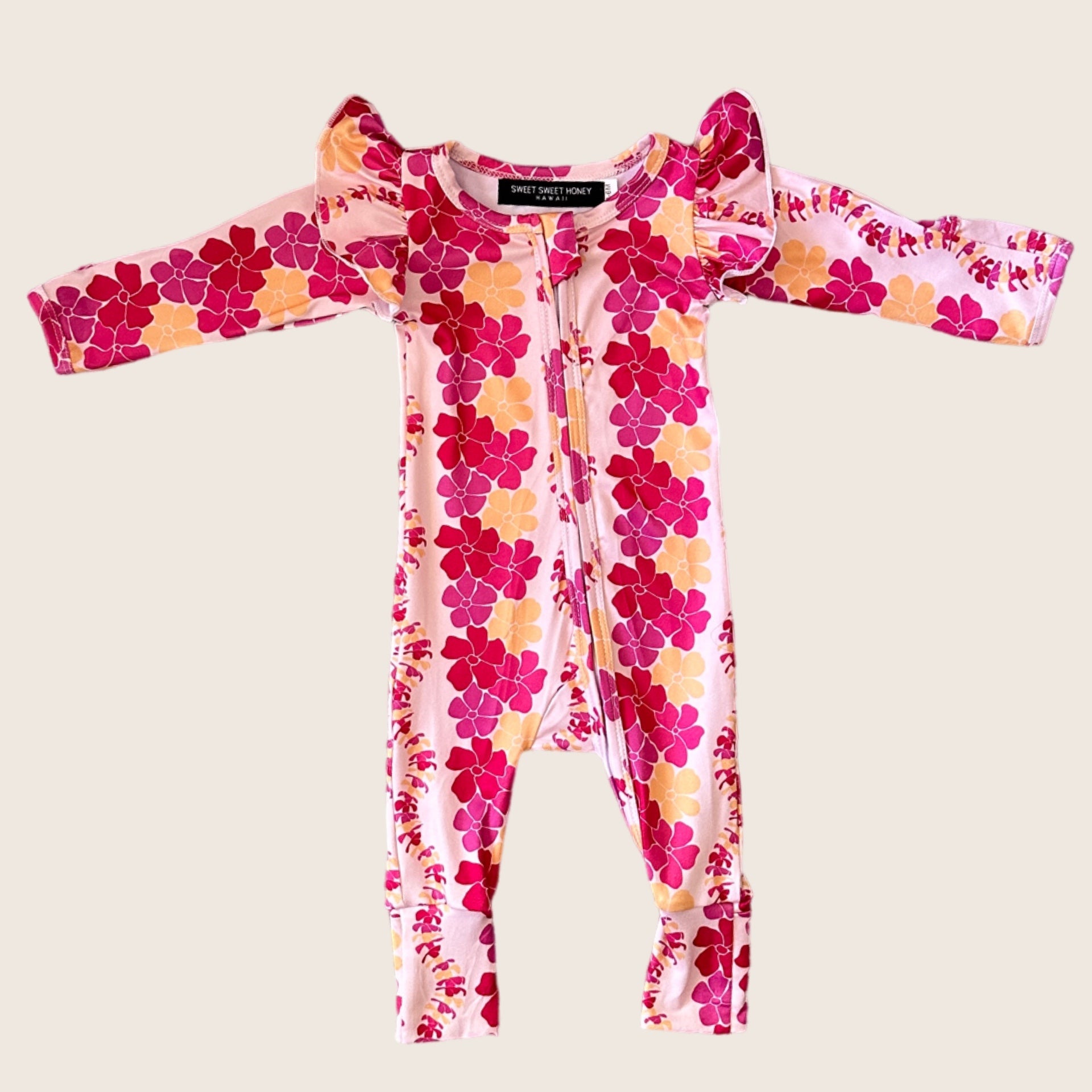 Magenta Puakenikeni Flutter Pajama - Sweet Sweet Honey Hawaii