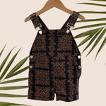 Midnight Denim Quilt Short Overalls - Sweet Sweet Honey Hawaii