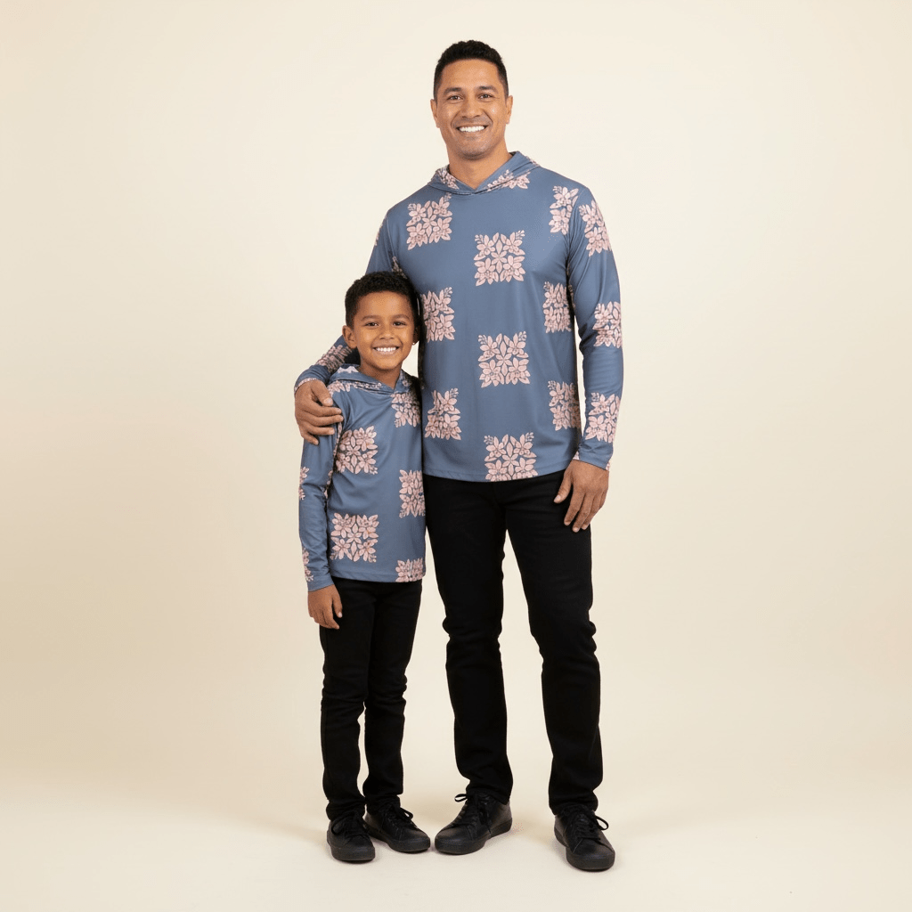 Midnight Heirloom Dri Fit hooded Long sleeve - Sweet Sweet Honey Hawaii