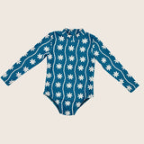 Teal Tiare Long Sleeve Swimsuit