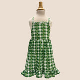 Maile Lei Green Checkered Stella Dress