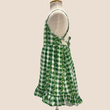 Maile Lei Green Checkered Stella Dress