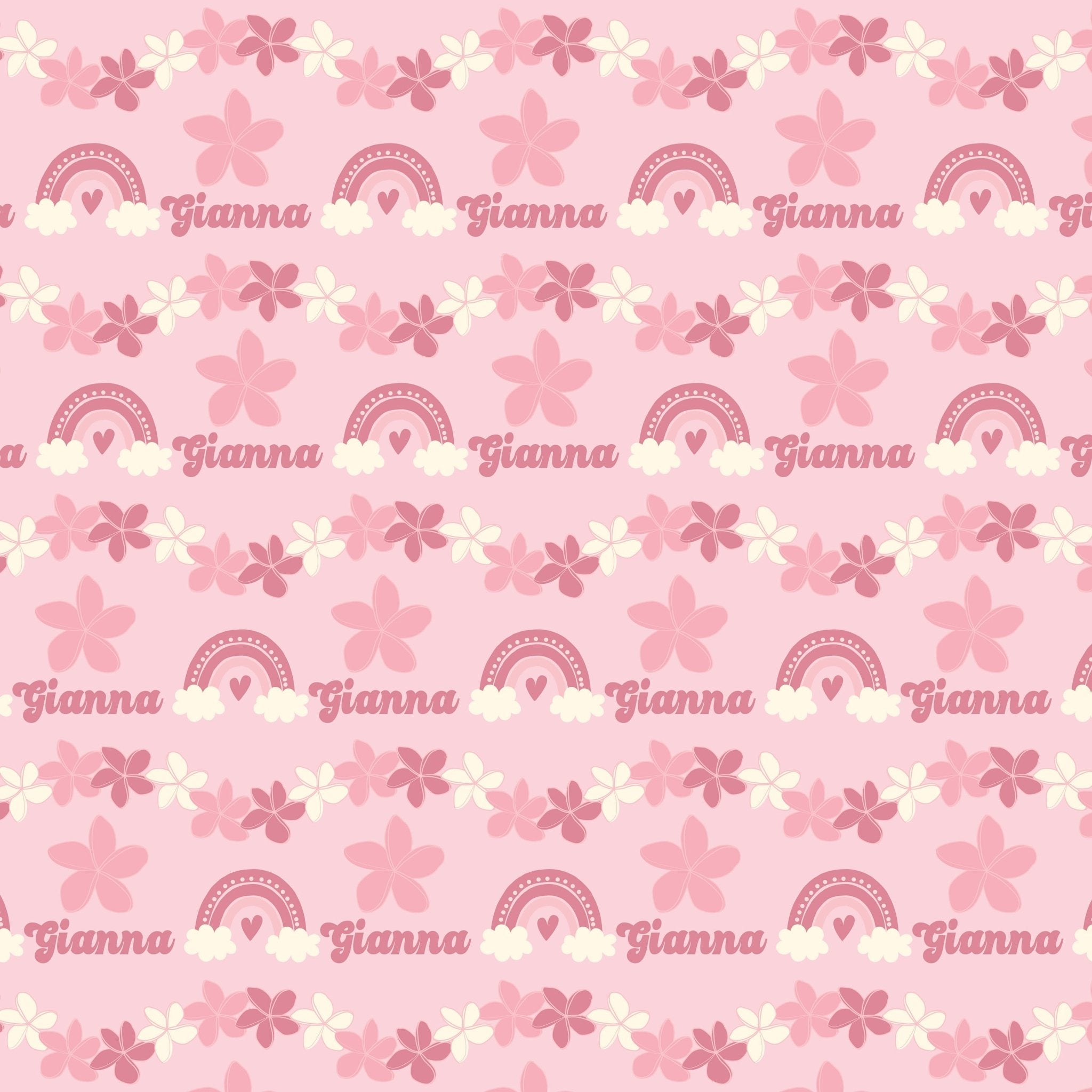 Personalize Blanket: Plumeria Rainbow - Sweet Sweet Honey Hawaii